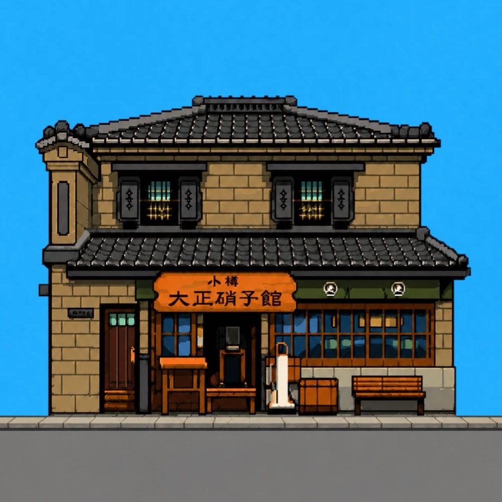 #OTARUPIXELCOLLECTION #小樽 #Otaru #PixelArt #Hokkaido #Japan, photo by OTARU_PC on the wall