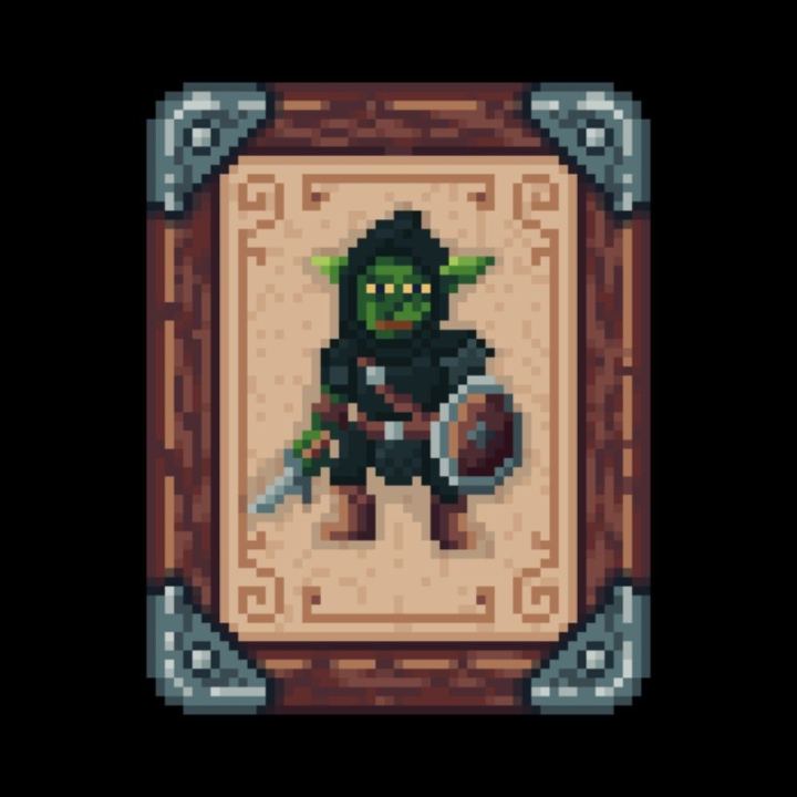 Mercenary Card, photo by 2BitCanvas on the wall