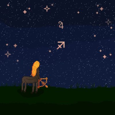 Sagittarius 2026 pixel art