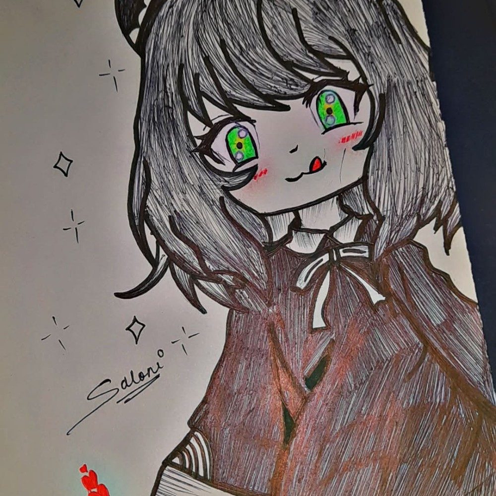 Anime girl, photo by saloni_rajput on the wall