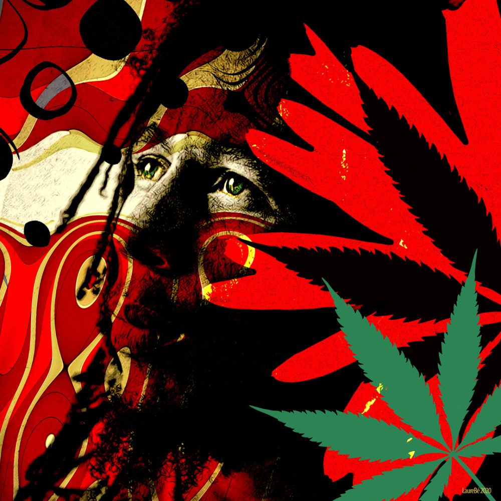 Bob Marley - 2020, photo by LaureBe on the wall