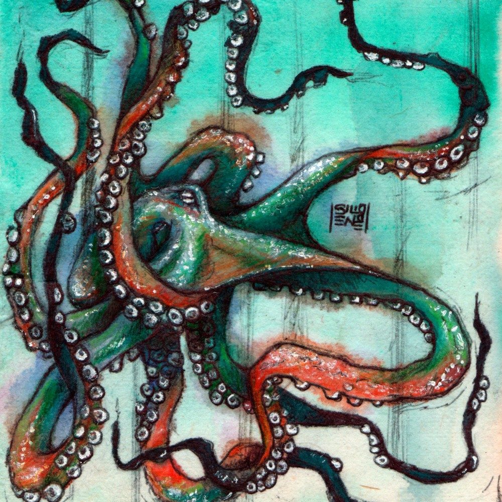 OCTOPUS#03, photo by Sarasilene on the wall · WallPixelArt Art