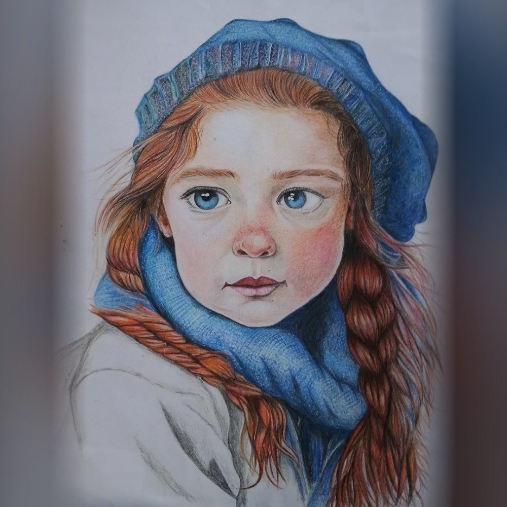 An european child, photo by SKAI_ARTStudio on the wall
