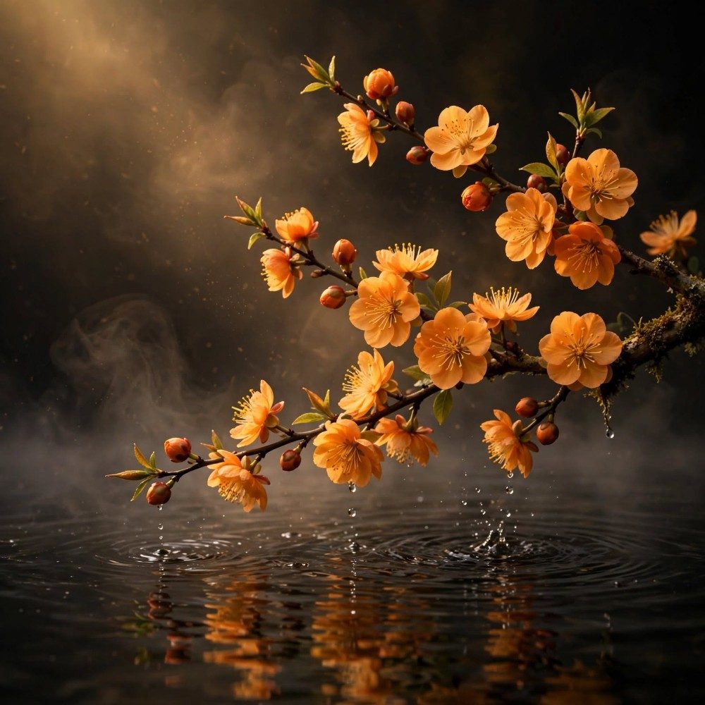 Flower in bloom, photo by DearAnimora on the wall