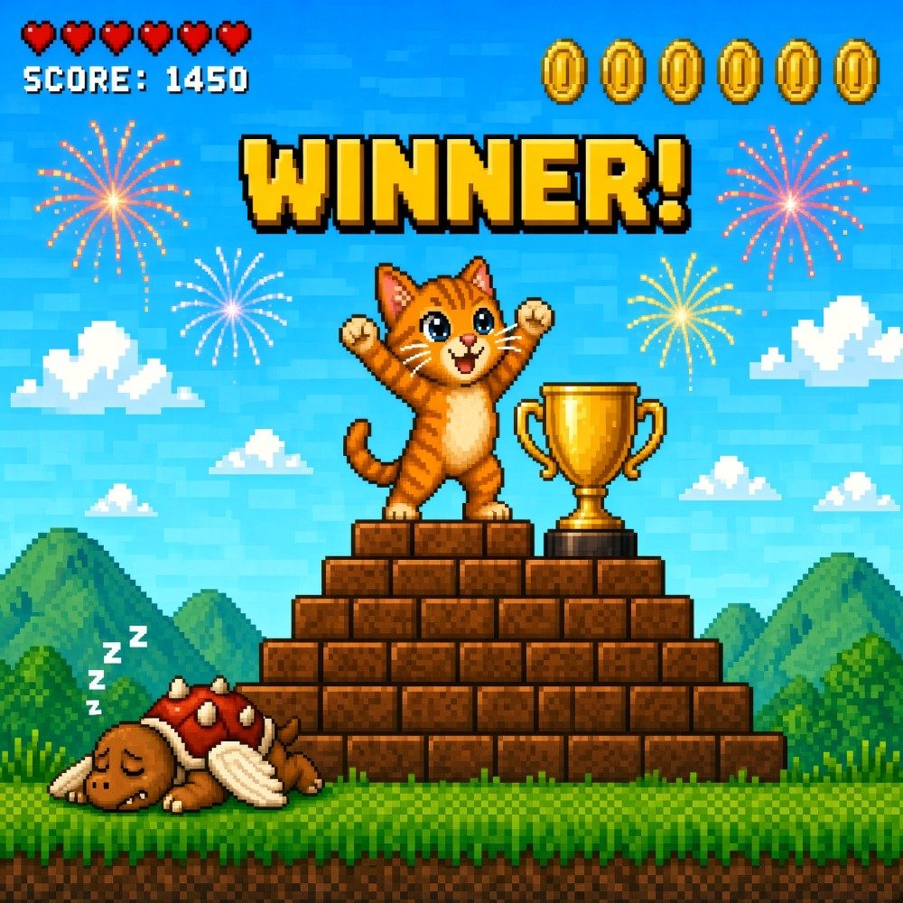 Winner, photo by PixelPurr on the wall