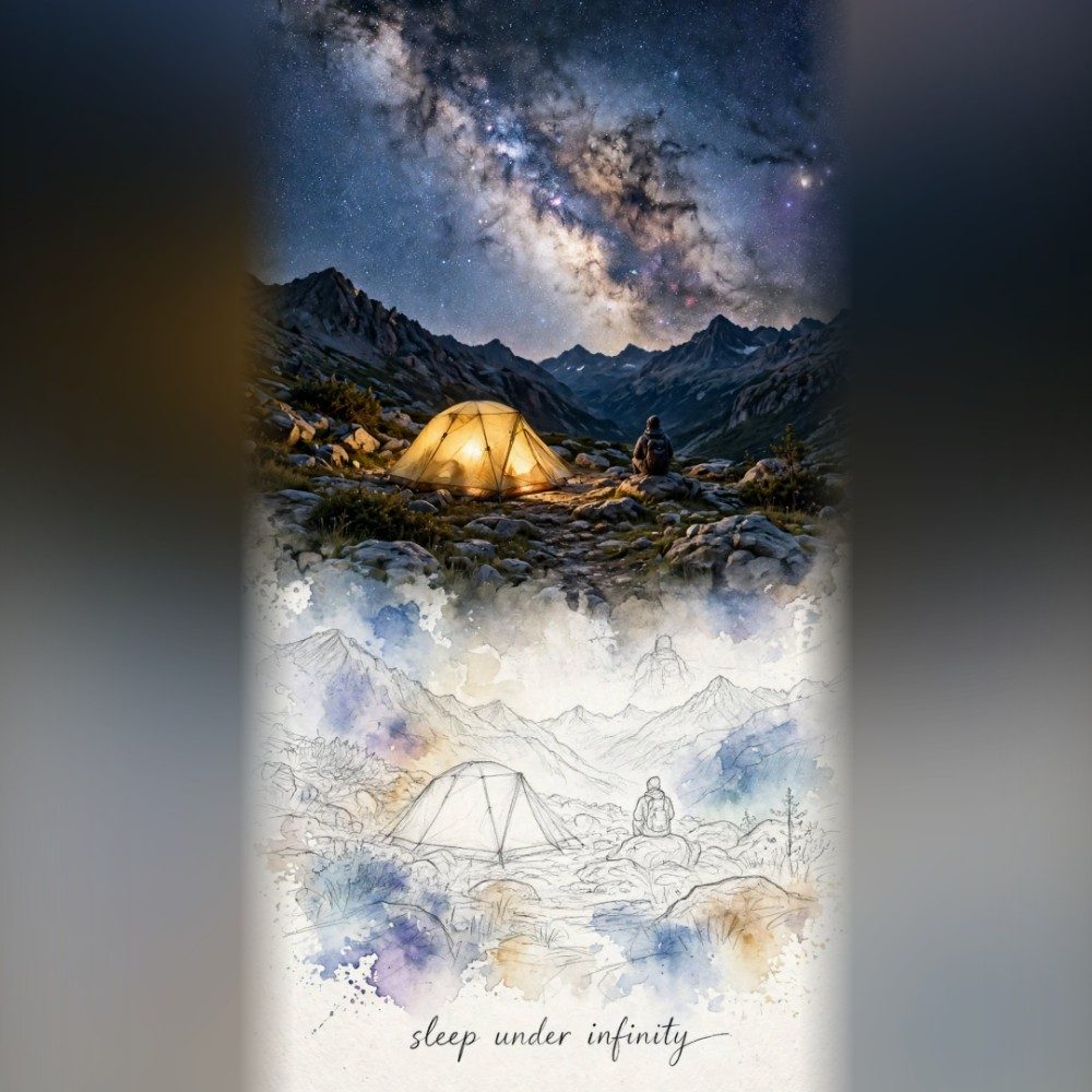 Sleep under infinity, photo by DearAnimora on the wall