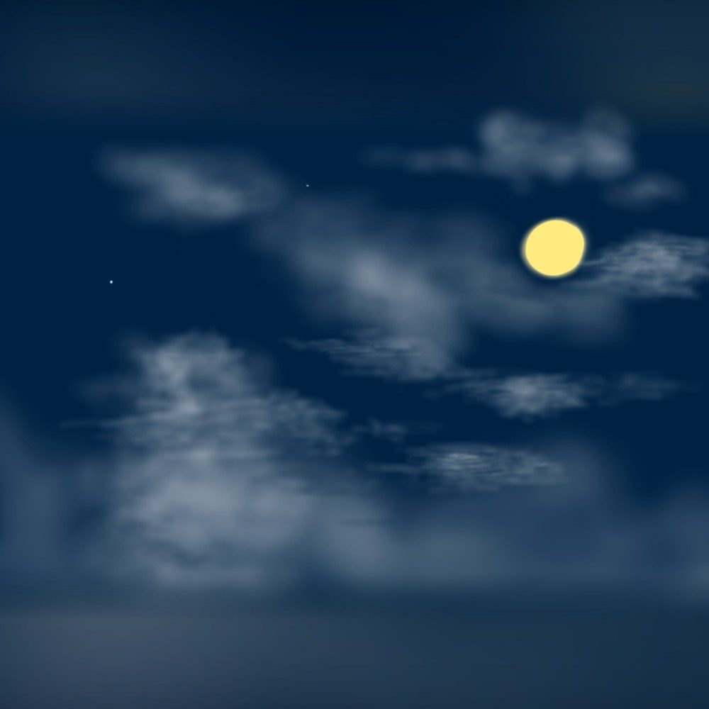 Clouds in the night, photo by Angiolina on the wall