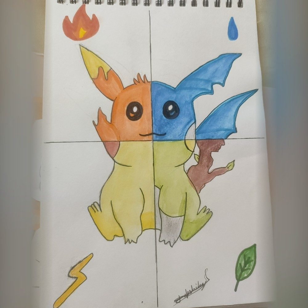 Pikachu, photo by Dakshika_ on the wall