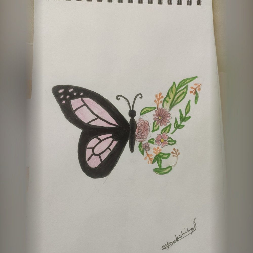 Butterfly, photo by Dakshika_ on the wall