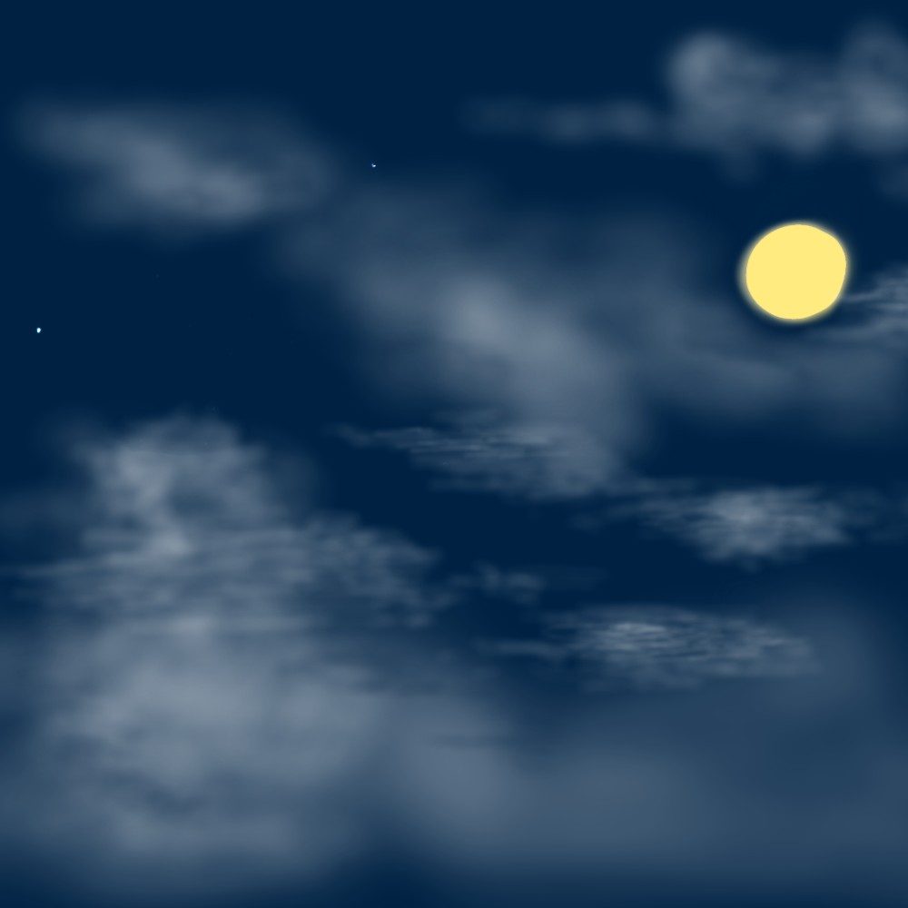 Clouds in the night, photo by Angiolina on the wall