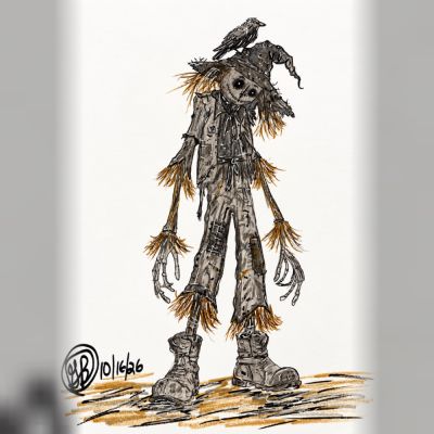 My scarecrow ! Done in all ink.