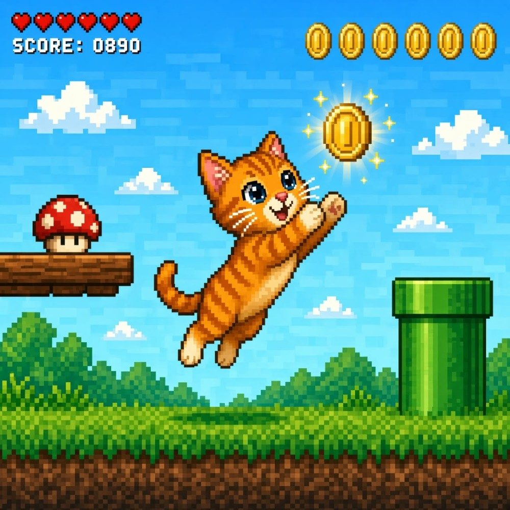 Golden Leap, photo by PixelPurr on the wall