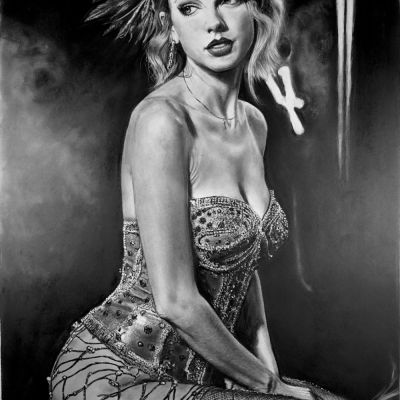 “The Life of a Showgirl #2” 2025 Charcoal (22”x30”)Drawn_in2