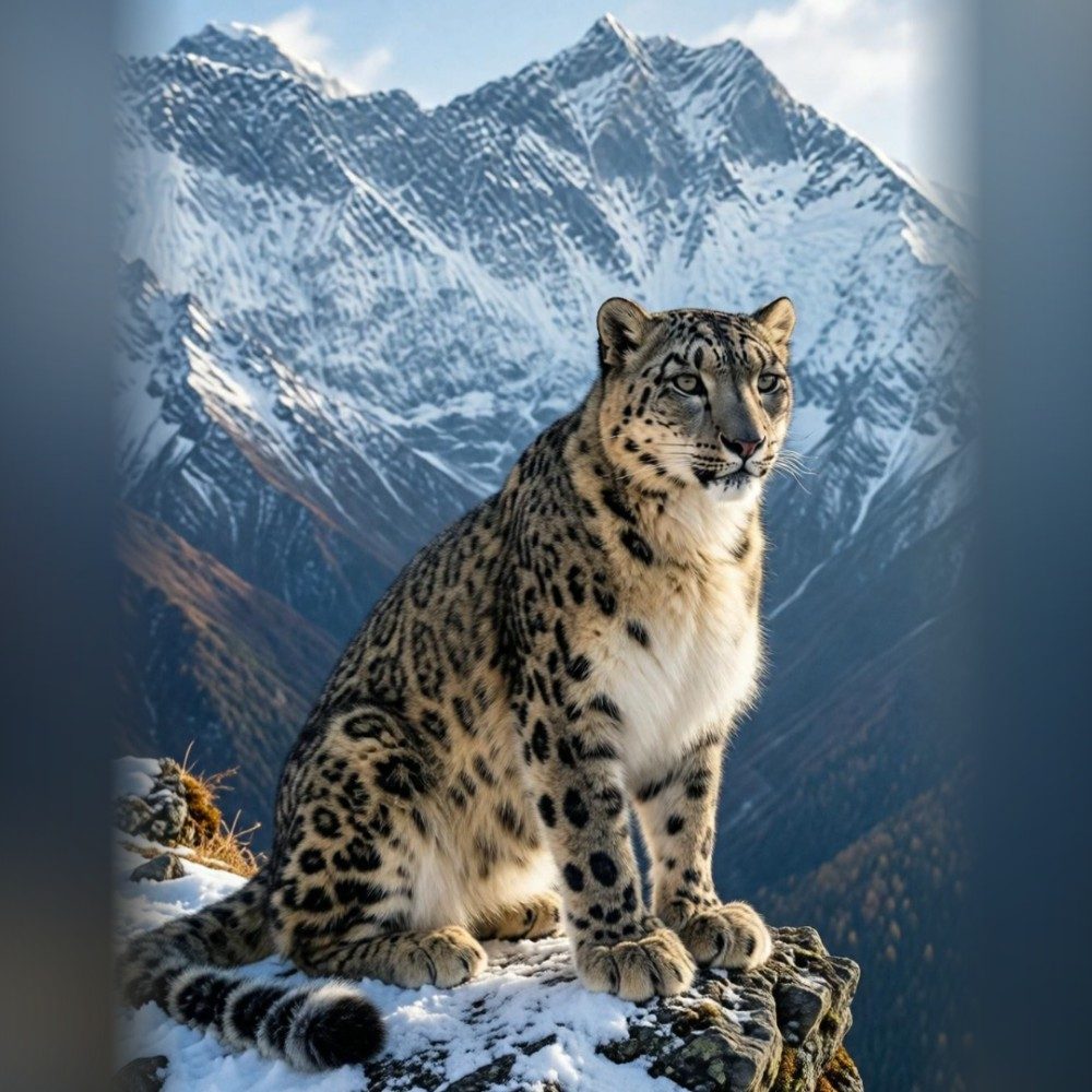 ​🐾❄️ Snow Leopard (Panthera uncia) — High Himalayas 🏔️✨, photo by Paloama on the wall