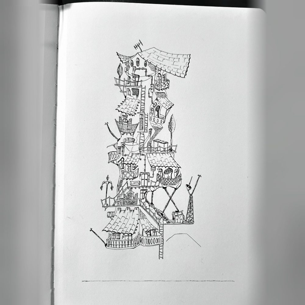 Hallucinated Vertical Houses, photo by mtc_bara on the wall