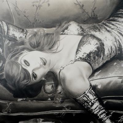 The Life of a Showgirl 2026 charcoal (22”x30”) Drawn_in2