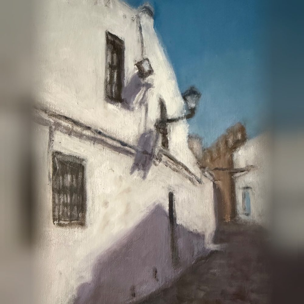 White Wall in Judería, Vejer de la Frontera, photo by midori on the wall