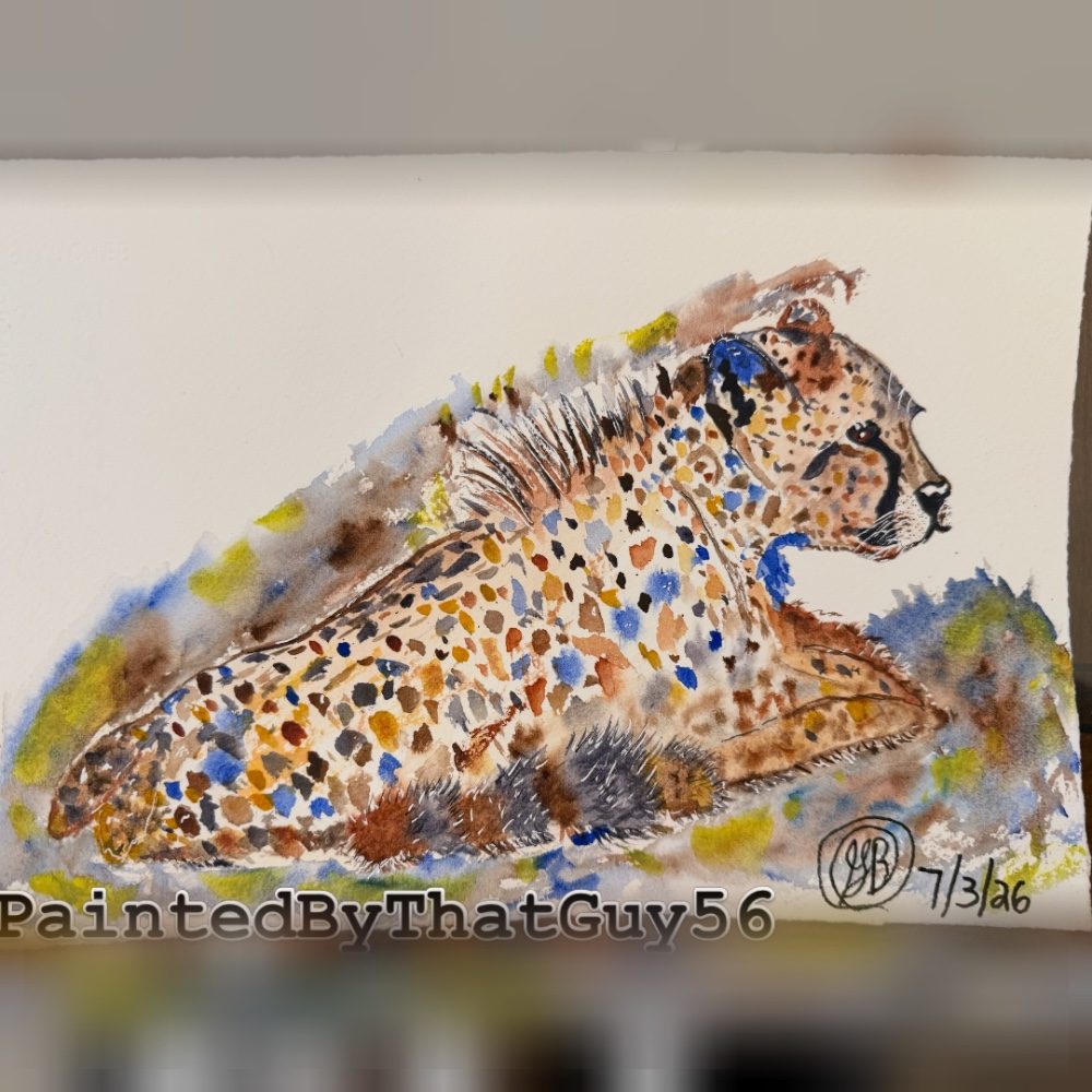 Watercolor Lion, photo by gtb718199 on the wall