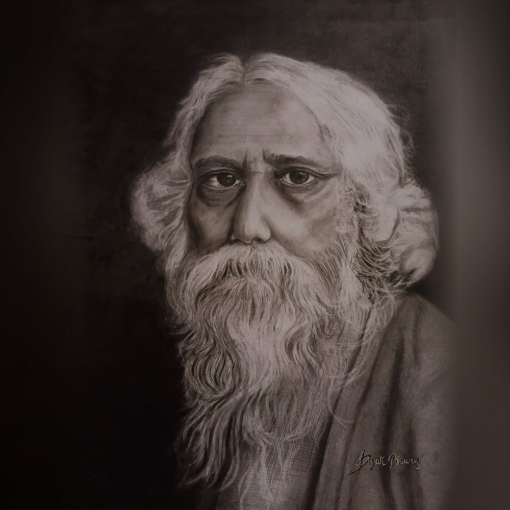 Rabindranath Tagore, photo by SKAI_ARTStudio on the wall