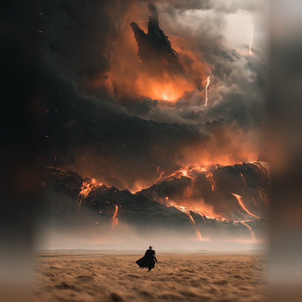 Perhaps the Dragon Still Dreams, photo by Caligo on the wall