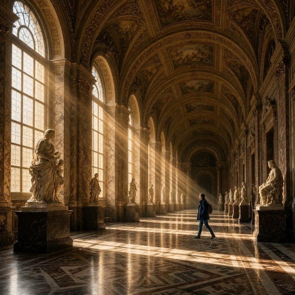 ​🏛️✨ Hall of Mirrors (Palace of Versailles) — France 🇫🇷✨, photo by Paloama on the wall