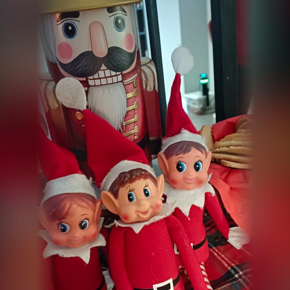 The elves are back! Let the Christmas mischief begin! 🎄, photo by Lele on the wall · WallPixelArt Photography