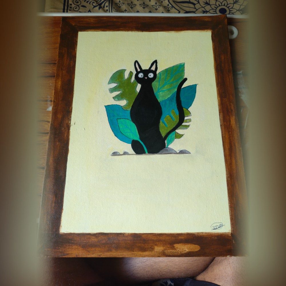 Kitty, photo by Varunssketchlab on the wall