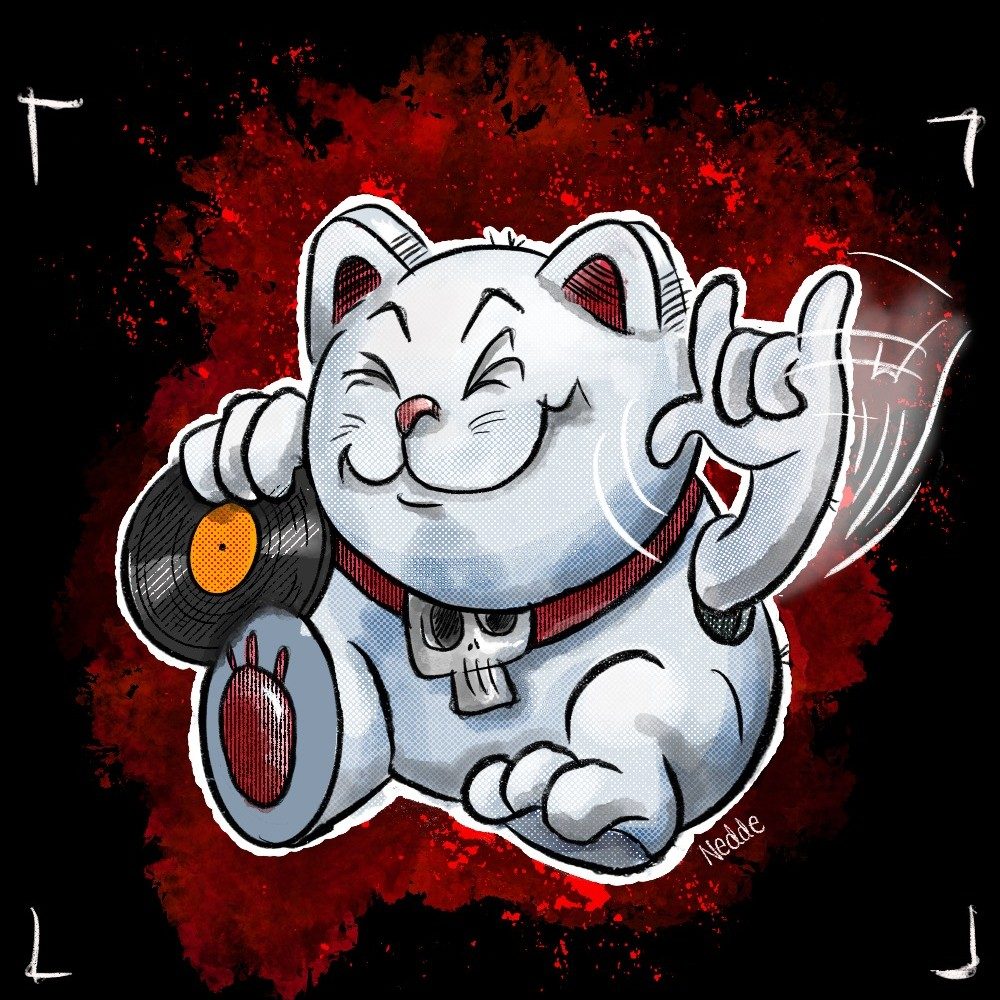 Maneki-Neko (procreate), photo by Nedde on the wall