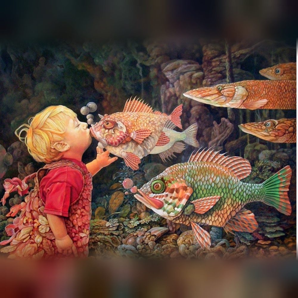 Fantasy. Acrylic on canvas, photo by cameroart on the wall