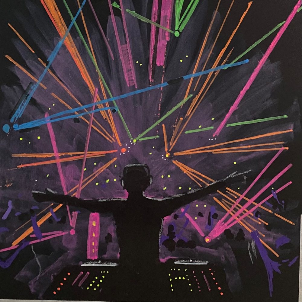 DJ, photo by rforsterartwork on the wall