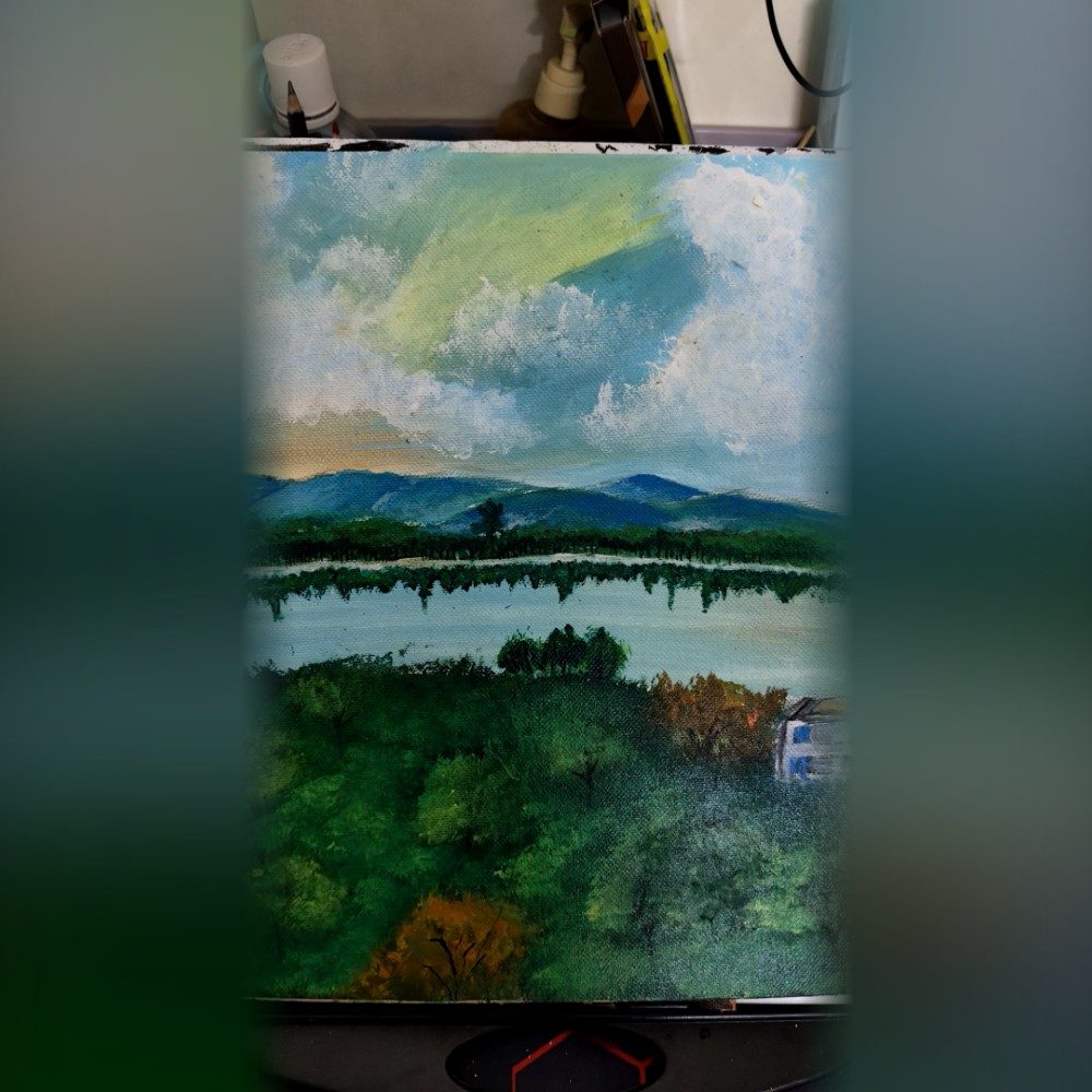 Quite and looting scenery, photo by Varunssketchlab on the wall