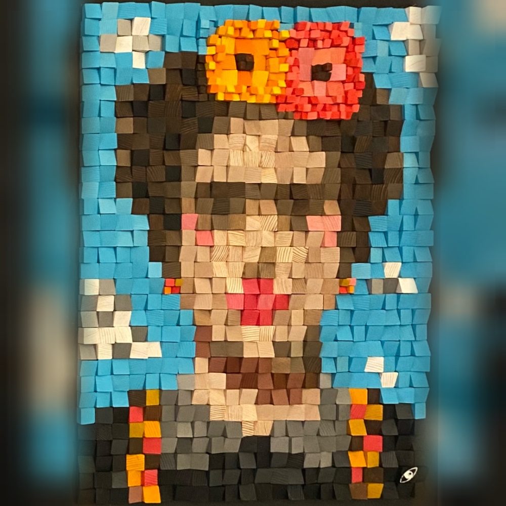 Frida, photo by Pixaleart on the wall · WallPixelArt Art