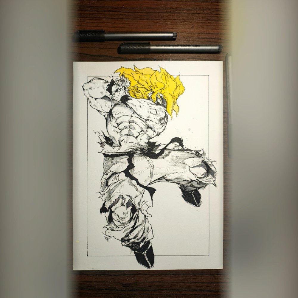 Goku, photo by ishan on the wall