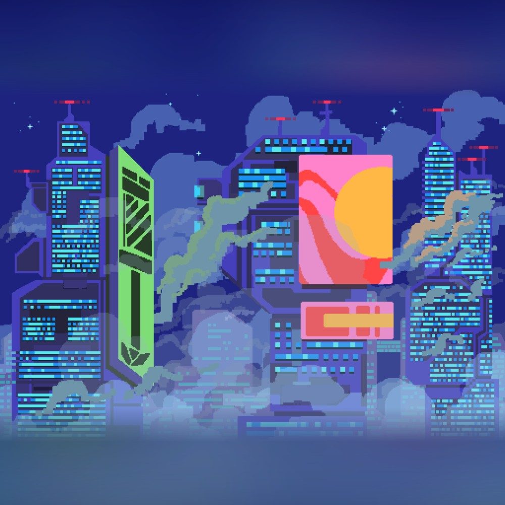 Night City, photo by Signum on the wall