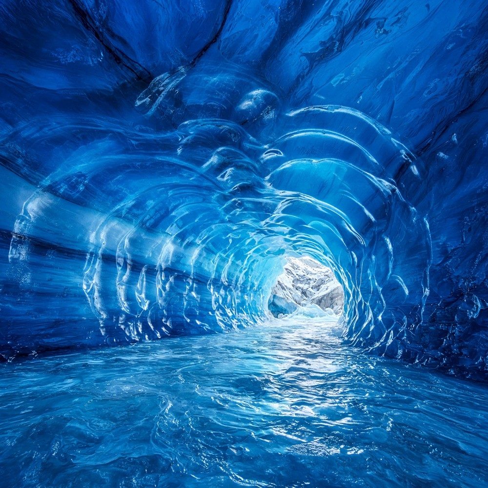 🧊 Skaftafell Glacier Cave, Iceland 🇮🇸, photo by Paloama on the wall