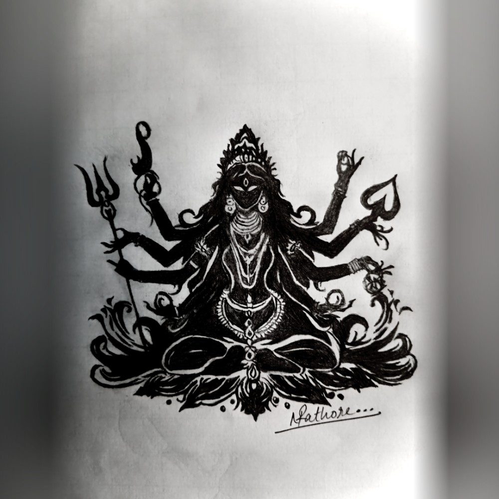 The indian goddess ✨, photo by ntrverseart on the wall