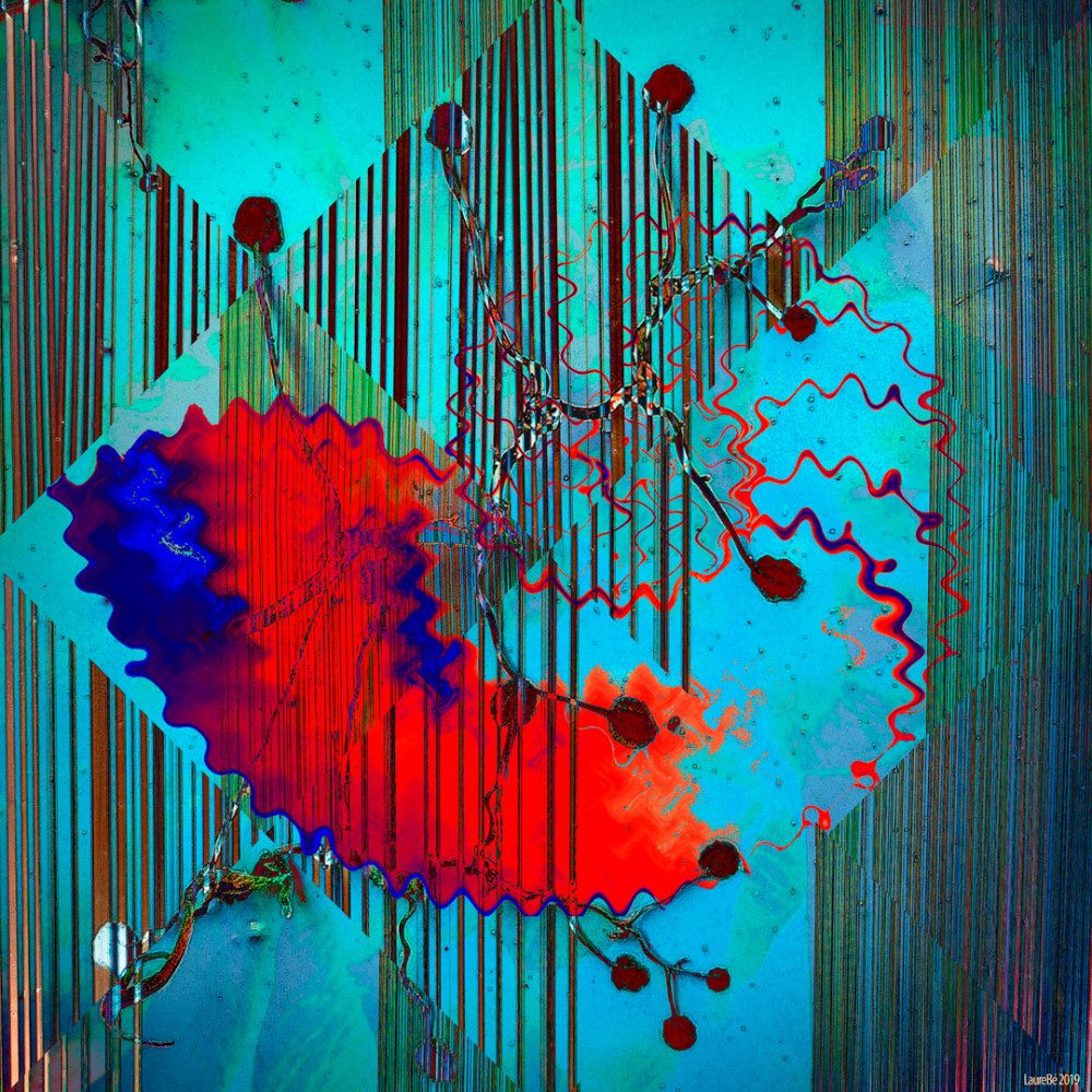 Coquillage bleu - 2019, photo by LaureBe on the wall