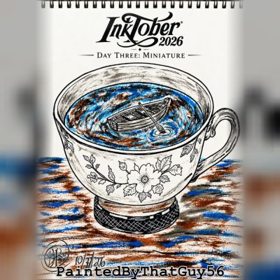 My Inktober 2026 “miniature” ink drawing
