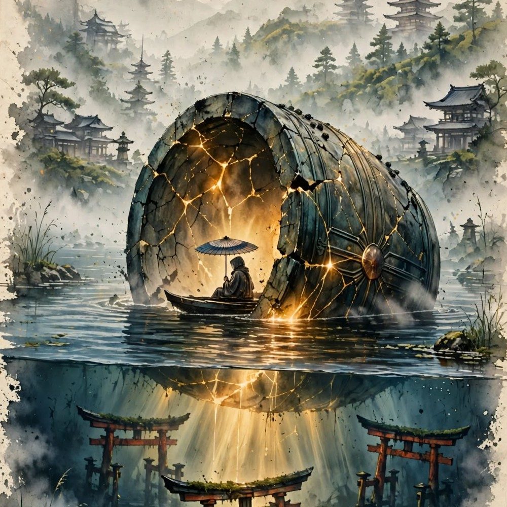 The bell boat - Shelter for the wanderar, photo by DearAnimora on the wall